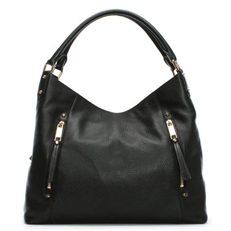 michael kors evie large shoulder bag black|Evie Large Leather Shoulder Bag .